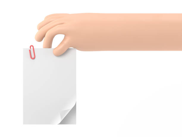 istock Cartoon Gesture Icon Mockup.3d hand holding yellow megaphone realistic icon, 3D rendering on white background. 1503360276