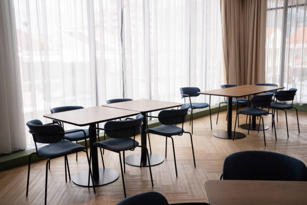 istock Dining table chair of the modern design cafe. Cafe interior 1503360330