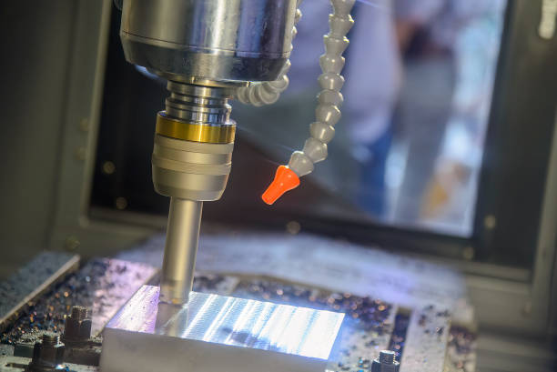 istock The CNC milling machine rough cutting the injection mold parts by indexable tools. 1503360618