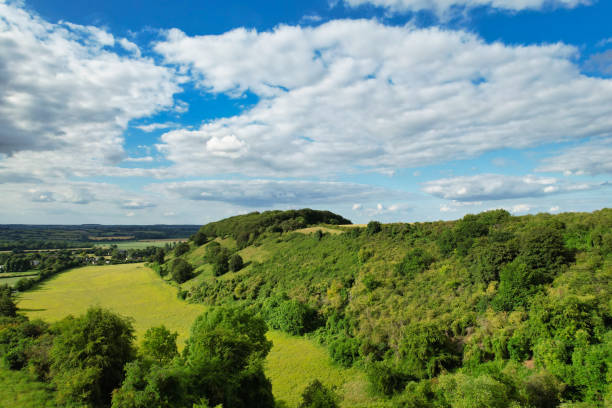 istock Aerial View of British Landscape Just Before Sunset 1503360711