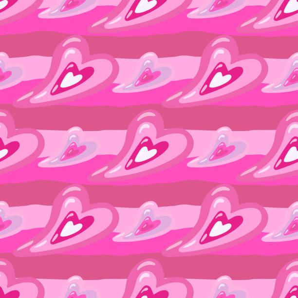 istock Vintage hearts seamless pattern. 14 february wallpaper. Valentine's Day backdrop. 1503362380