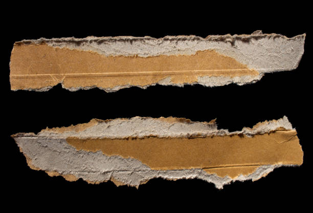 istock Rip cardboard piece isolated on a black background 1503362657