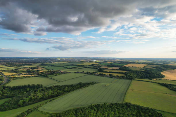 istock Aerial View of British Landscape Just Before Sunset 1503362916