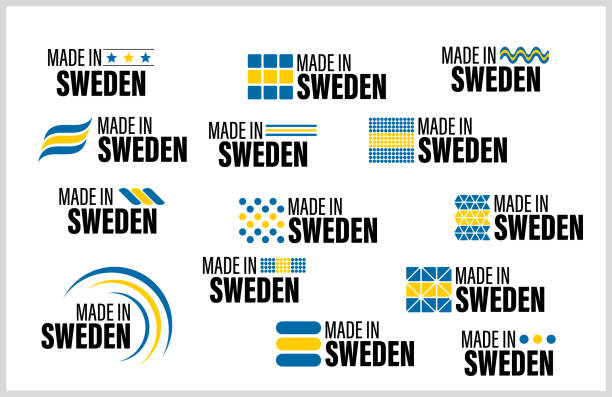 Made in Sweden graphics and labels set. Made in Sweden graphics and labels set. Some elements of impact for the use you want to make of it. swedish flag stock illustrations