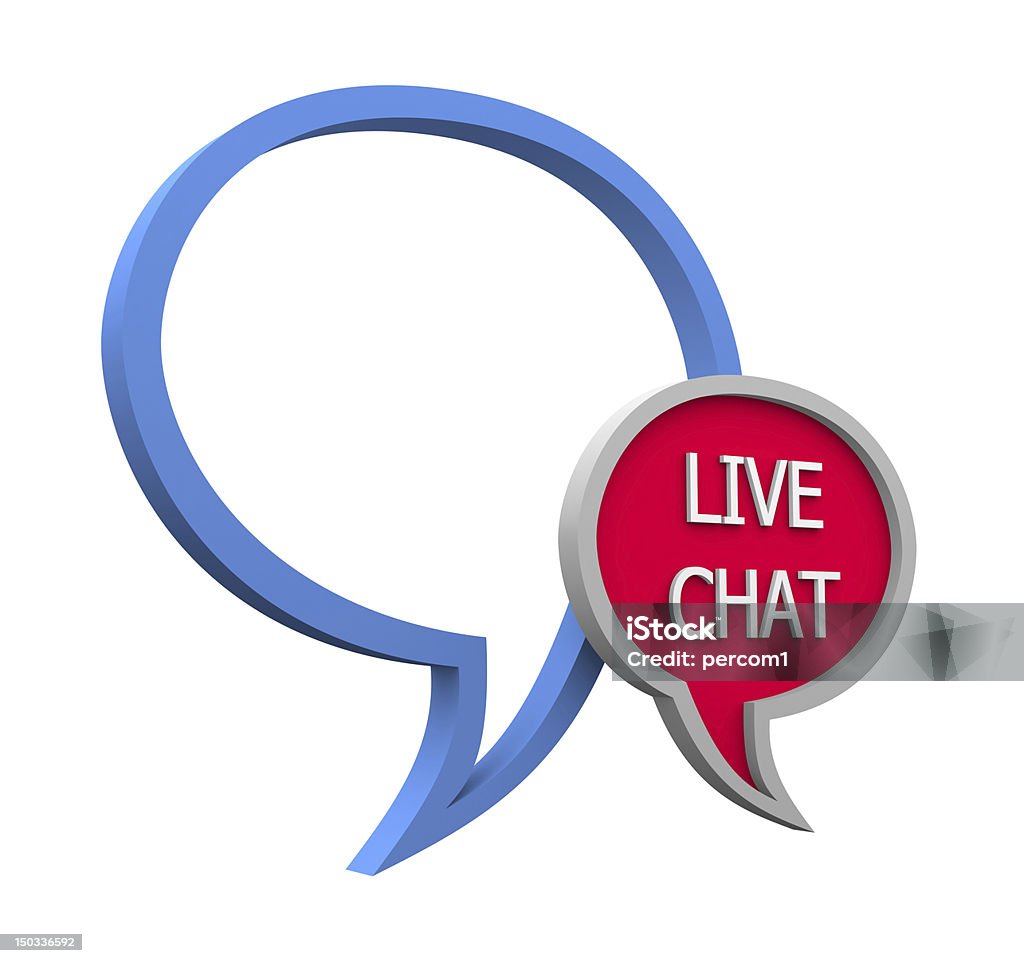 Live chat Live chat icon on white background Abstract Stock Photo