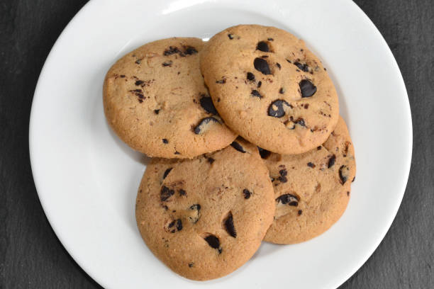 istock Cookies for tea with chocolate drops 1503367223