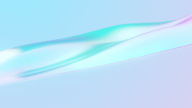 Soothing Abstract Waves: Gentle and Soft Pastel-Colored Video Background - Perfect for Fabric Softener and Cosmetic Product Commercials 3D render