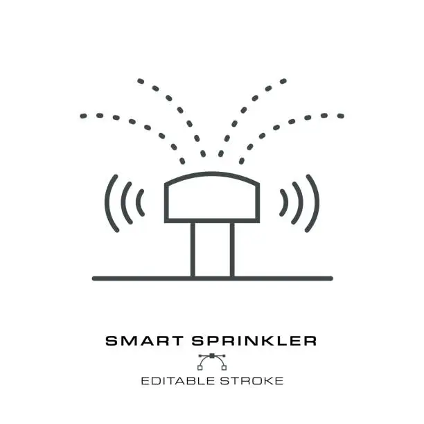 Vector illustration of Sprinkler Icon - Editable Stroke