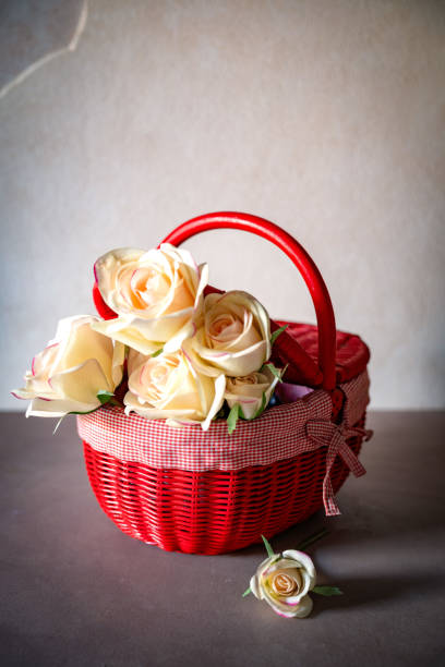 bouquet of Roses backlit in window sunshine.