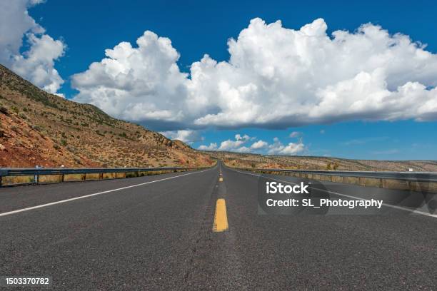 Highway On The Road Arizona Usa Stock Photo - Download Image Now - Road, Arizona, Highway