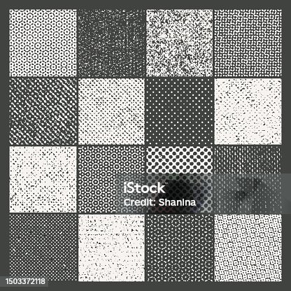 istock Printed grunge textures grid background - v2 1503372118