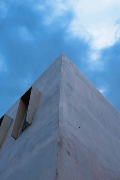 istock Architectural detail building corner blue sky background. 1503372956