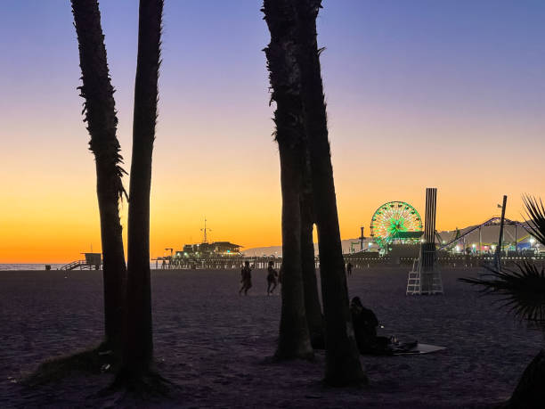 istock Sunset on the beach in Santa Monica 1503376421