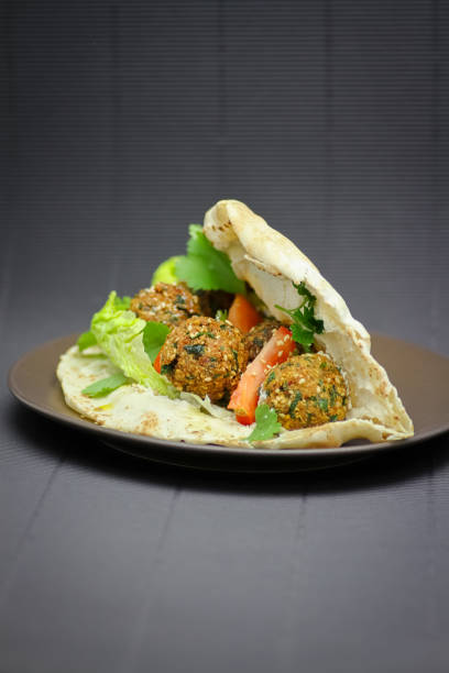 Arabic traditional falafel in the plate
