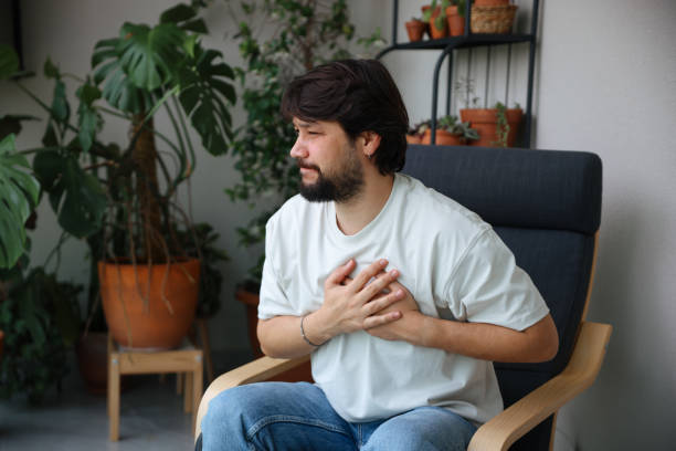istock Heart attack, man with chest pain suffering at home 1503385331
