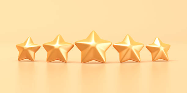 istock Five gold rating star symbols 1503387243