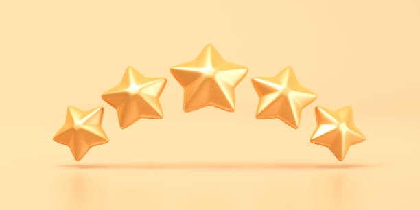 istock Five gold rating star symbols 1503387245