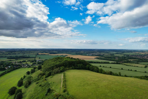 istock Aerial View of British Landscape Just During Sunset 1503389112
