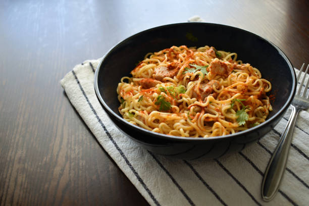 istock Spicy noodles with pork salad. 1503389116