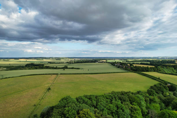 istock Aerial View of British Landscape Just During Sunset 1503390936