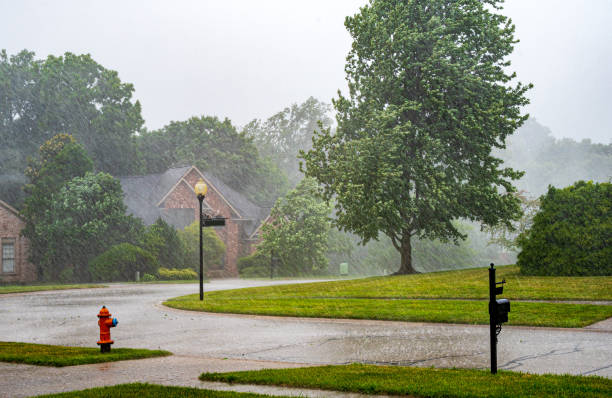 istock Thunderstorm in residential area 1503393569