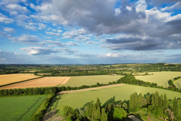 istock Aerial View of British Landscape Just During Sunset 1503394095