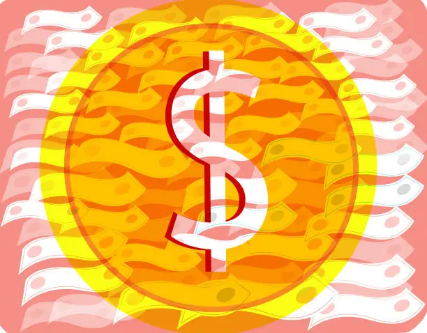 Vector illustration of dollar