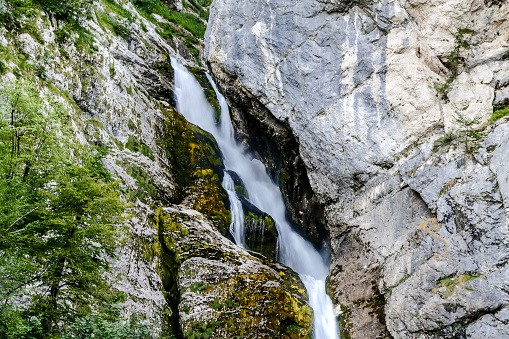 waterfall in forest, beautiful photo digital picture