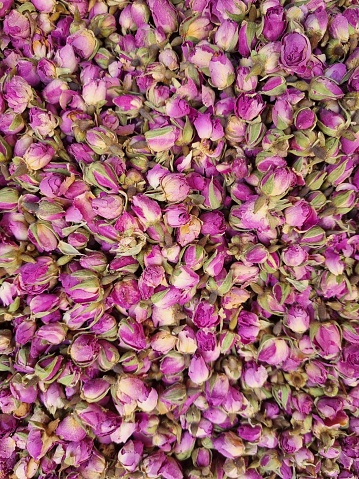 Pile of dried rosebuds