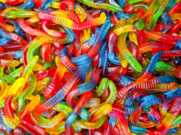 Worms candy stock photo