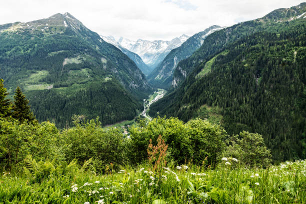 Magnificent scene in the French alps mountain