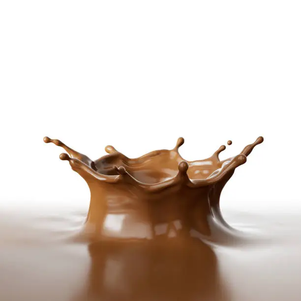 Dark Chocolate with chocolatebar Creamy Fresh Daily product swirl on cup scoope 3D render.