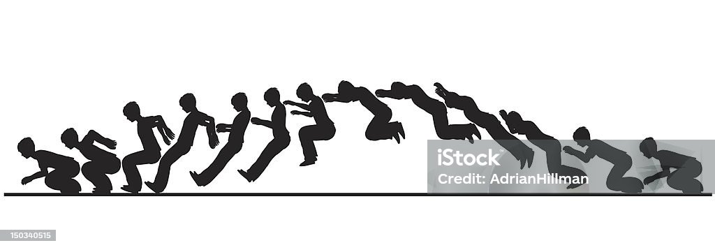 Animated Jumping Boy Stock Illustration - Download Image Now - Jumping,  Multiple Image, In Silhouette - iStock