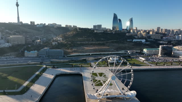 Baku, Azerbaijan. View from the boulevard.
