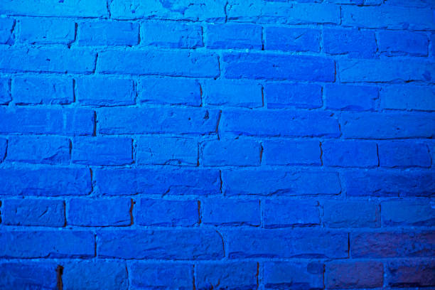 istock abstract blue brick background of old wall. Modern interior 1503416005