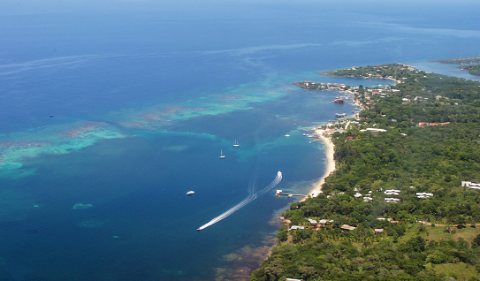 Aerial View of the Roatan Island, Honduras