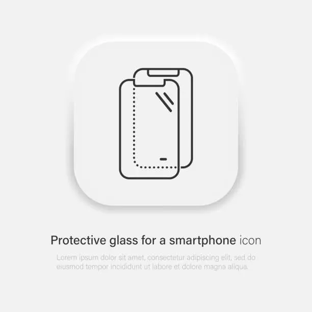 Vector illustration of Device protect glass icon. Simple illustration of Device protect glass vector icon for web design. Vector EPS 10