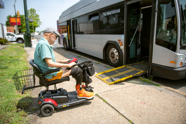 istock Disabled senior man accessing the bus 1503422997