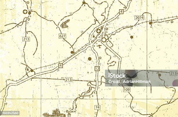 마모 맵 지도에 대한 스톡 벡터 아트 및 기타 이미지 - 지도, 비포장도로, 오래된