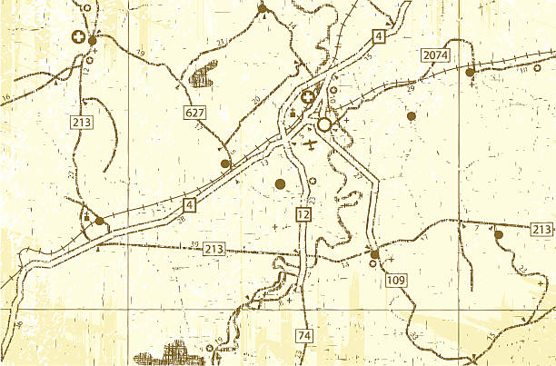 ilustrações de stock, clip art, desenhos animados e ícones de desgastado mapa - old dirt road