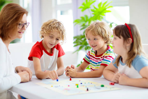 istock Family playing board game. Kids play. 1503448461