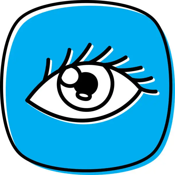 Vector illustration of Eye Doodle 2