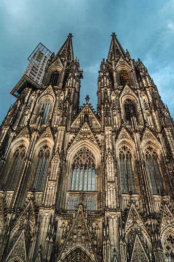 VIew of the famous Gothic cathedral in Cologne, North Rhine-Westphalia, Germany