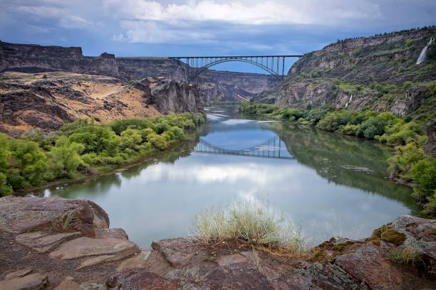istock Calm Snake River by Twin Falls, Idaho. 1503555957
