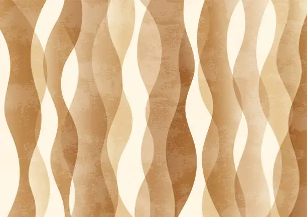 Vector illustration of Cafe brown wave pattern
