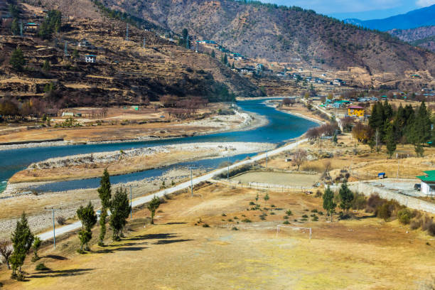 istock Himalayan Mountain River view in Paro Bhutan 1503613843