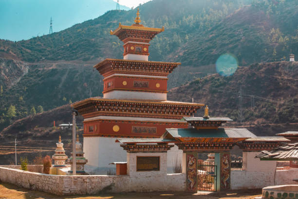 istock Shine in Paro, Bhutan view from moving bus 1503614428