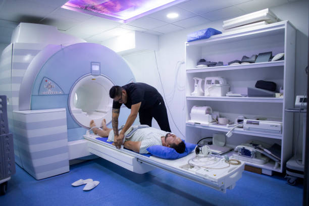 istock Man undergoing a MRI scan in a hospital 1503623201