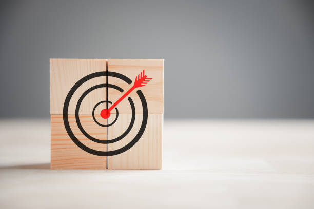 istock Wooden block cude step on table with Action Plan 1503644909