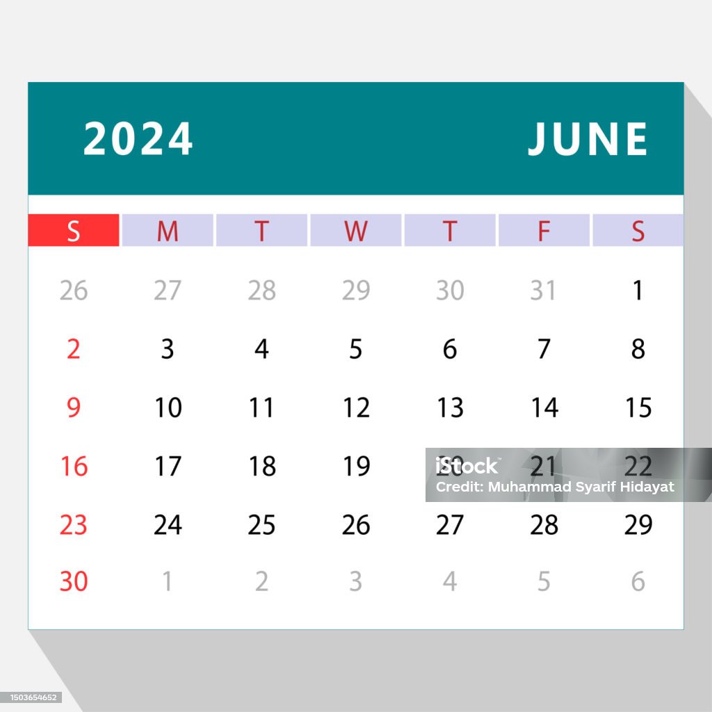 June 2024 Calendar Stock Illustration Download Image Now 2024 june-2024-calendar-stock-illustration-download-image-now-2024